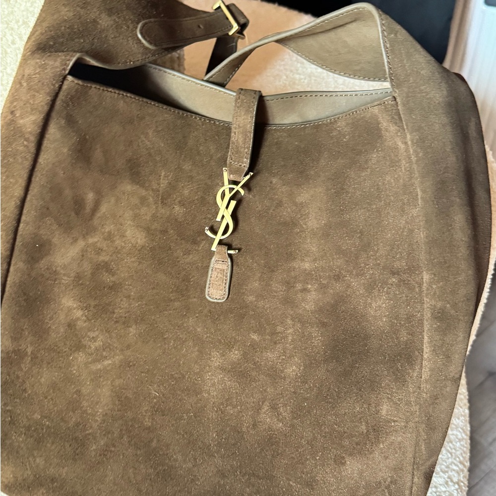 Suede hobo boho satchel tote bag - Picture 7 of 14